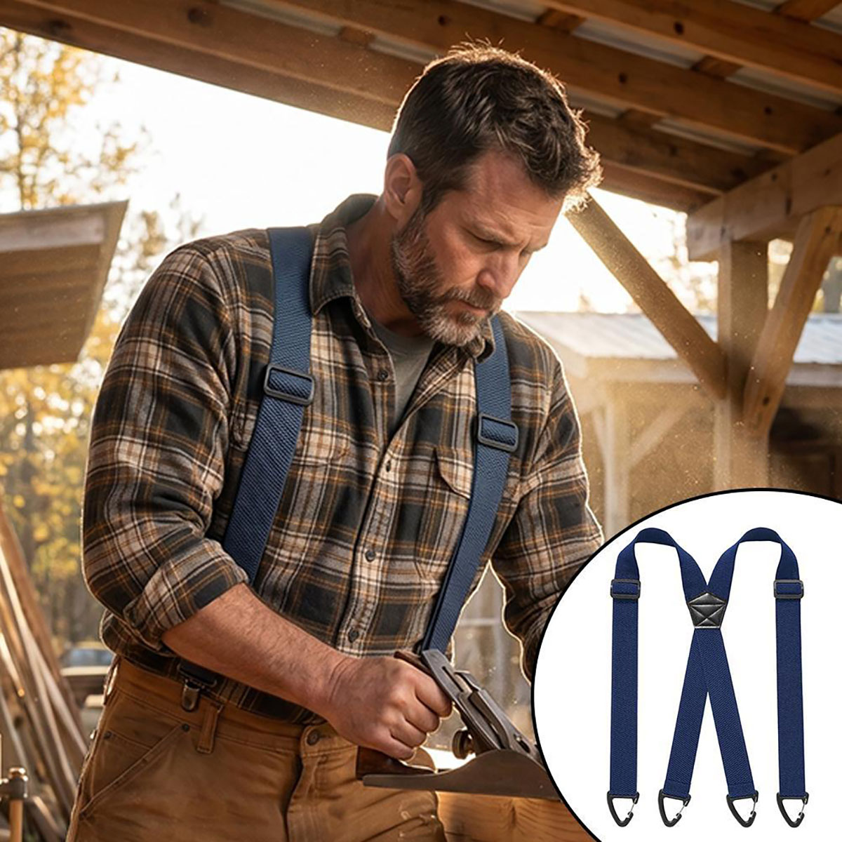 Men'S Formal Wear With Suspenders - حزام سروال متين وقوي بتصميم مشبك