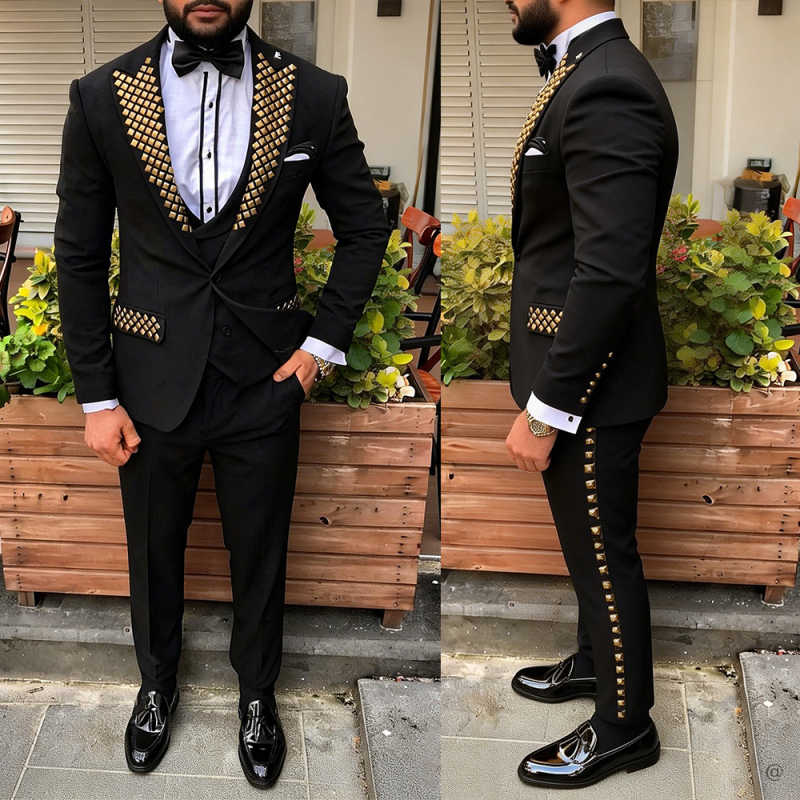 Men Formal Wear Modern - بدلة زفاف رسمية للرجال العصريين، بتصميم