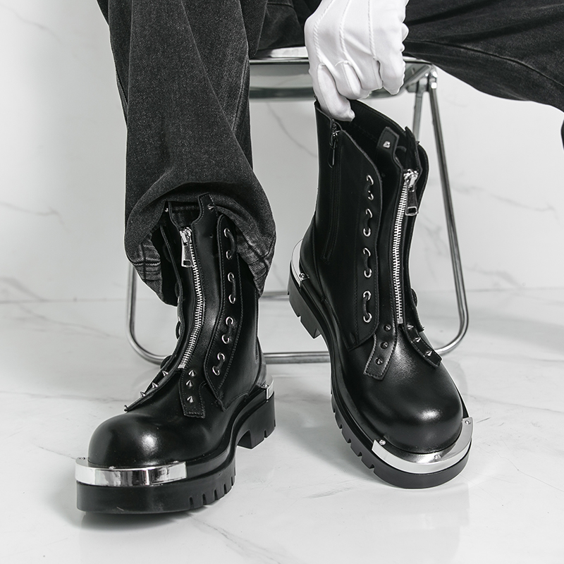 أحذية رجالية بنعل سميك مصممة ع - مراجعة Men Formal Wear With Boots وسعره
