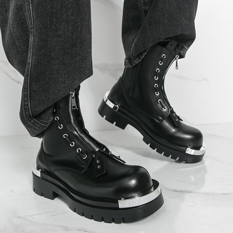أحذية رجالية بنعل سميك مصممة ع - مراجعة Men Formal Wear With Boots وسعره